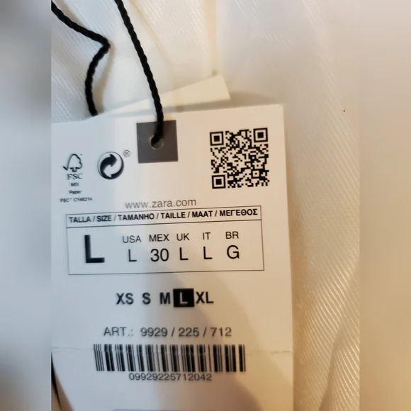 Zara Ecru Linen Blend Belted One Button Blazer - Picture 16 of 16